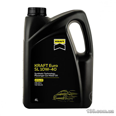 Kraft Euro SL 10W-40 — моторное масло полусинтетическое 4 л