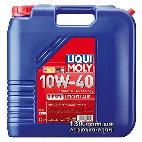 Моторное масло полусинтетическое Liqui Moly Diesel Leichtlauf 10W-40 — 20 л