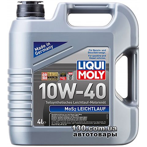 Liqui Moly MOS2-Leichtlauf 10W-40 — semi-synthetic motor oil — 4 l