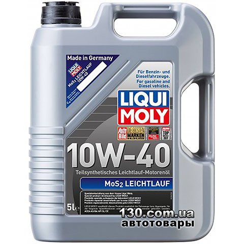 Liqui Moly MOS2-Leichtlauf 10W-40 — semi-synthetic motor oil — 5 l