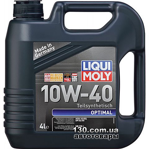 Liqui Moly Optimal 10W-40 — моторне мастило напівсинтетичне — 4 л