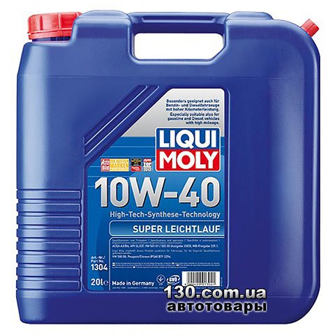 Liqui Moly SUPER Leichtlauf 10W-40 — semi-synthetic motor oil — 20 l