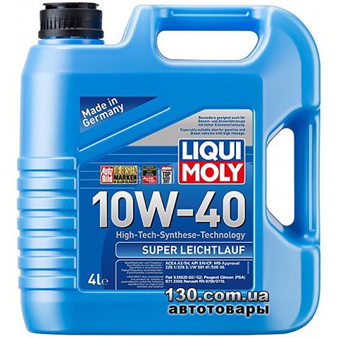 Моторне мастило напівсинтетичне Liqui Moly SUPER Leichtlauf 10W-40 — 4 л