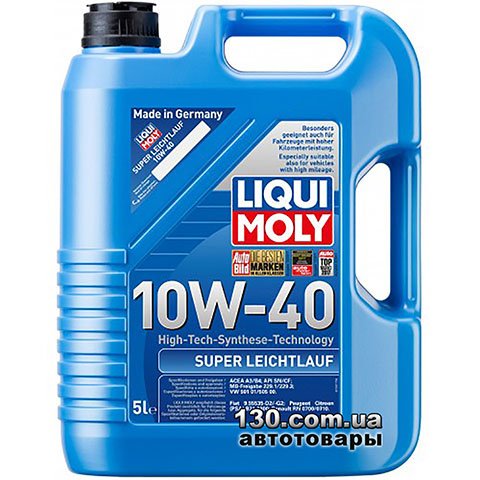 Моторне мастило напівсинтетичне Liqui Moly SUPER Leichtlauf 10W-40 — 5 л