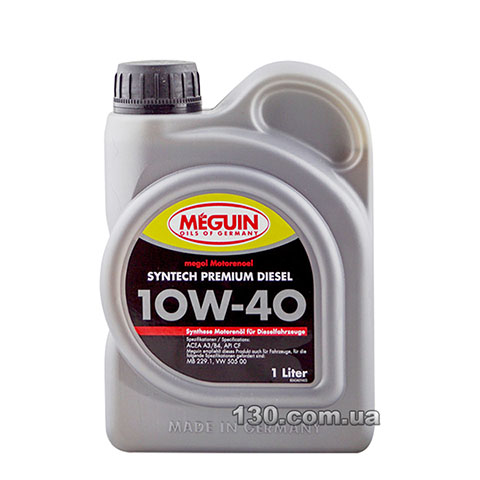 Meguin Syntech Premium Diesel SAE 10W-40 — моторное масло полусинтетическое — 1 л