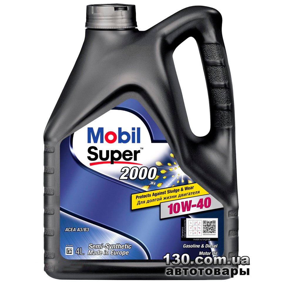 Mobil Super 2000 X1 10W-40 — semi-synthetic motor oil — 5 l