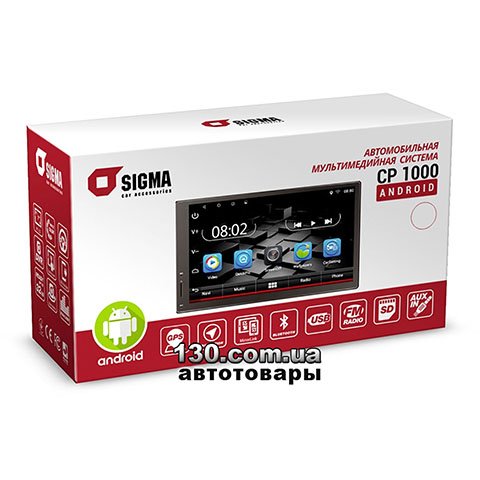 Медиа-станция Sigma CP 1000 на Android с WiFi, GPS навигацией и Bluetooth