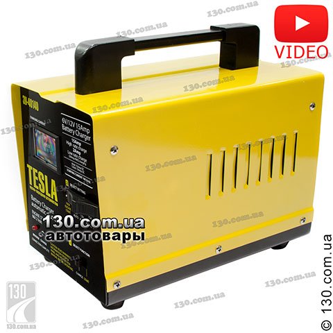 Start-charging device Tesla ZU-40140 6/12 V, 15 A, start 100 A for a car battery, jeep, minibus and motorcycle battery