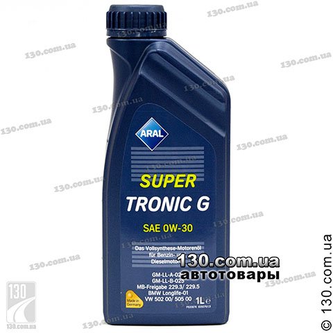 Моторное масло синтетическое Aral SuperTronic G SAE 0W-30 — 1 л для легковых автомобилей