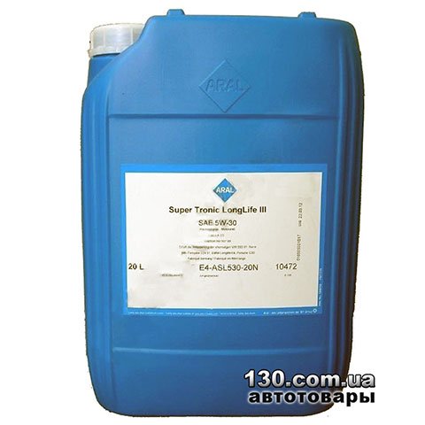 Synthetic motor oil Aral SuperTronic Longlife III SAE 5W-30 — 20 l