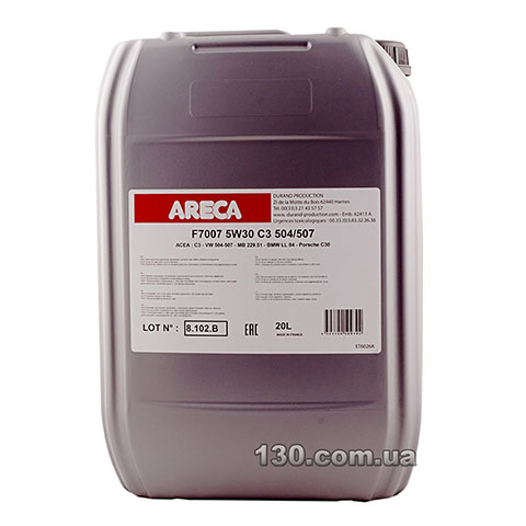 Моторное масло синтетическое Areca F7007 5W-30 C3 504/507 — 20 л