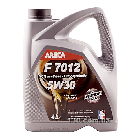 Areca F7012 5W-30 HYUNDAI/KIA — synthetic motor oil — 4 l