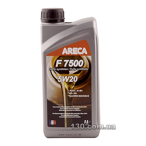 Моторное масло синтетическое Areca F7500 5W-20 EcoBoost — 1 л