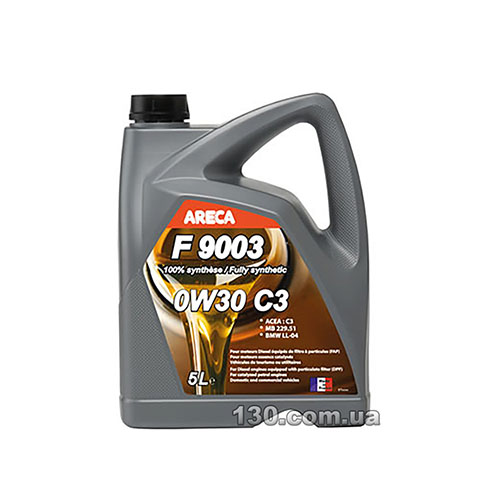 Моторное масло синтетическое Areca F9003 0W30 C3 — 5 л