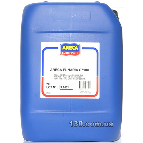 Моторное масло синтетическое Areca FUNARIA S7100 10W-40 — 20 л