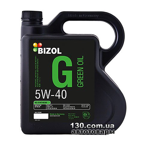 Моторное масло синтетическое Bizol Green Oil 5W-40 — 4 л