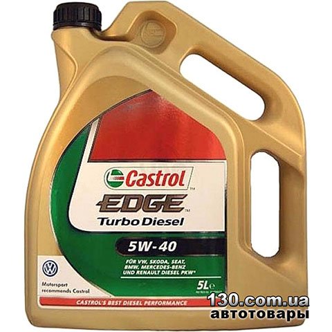 Castrol Edge Turbo Diesel 5W-40 — моторное масло синтетическое — 5 л
