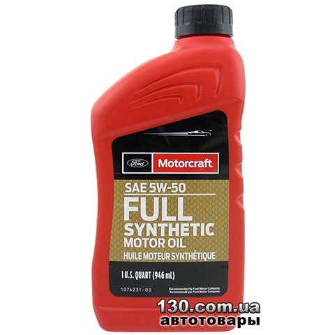 Моторне мастило синтетичне Ford Motorcraft Full Synthetic 5W-50 — 0.946 л