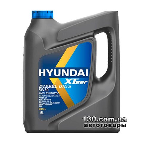 Hyundai XTeer Diesel Ultra SN/CF 5W-40 — моторне мастило синтетичне — 5 л