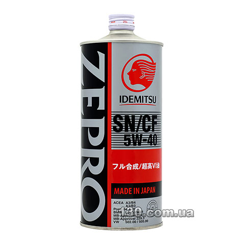 Idemitsu Zepro Euro Spec SAE 5W-40 — synthetic motor oil — 1 l