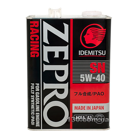 Idemitsu Zepro Racing SAE 5W-40 — synthetic motor oil — 4 l
