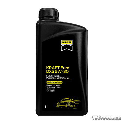Моторное масло синтетическое Kraft Euro DXS 5W-30 1 л