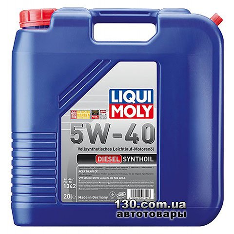 Synthetic motor oil Liqui Moly Diesel Synthoil 5W-40 — 20 l
