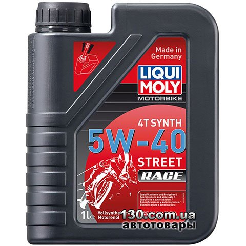 Моторное масло синтетическое Liqui Moly Motorbike 4T Synth 5W-40 Street Race — 1 л