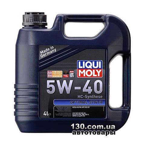 Моторное масло синтетическое Liqui Moly Optimal Synth 5W-40 — 5 л