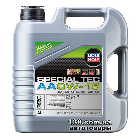 Liqui Moly Special TEC AA 0W-16 — моторное масло синтетическое — 4 л