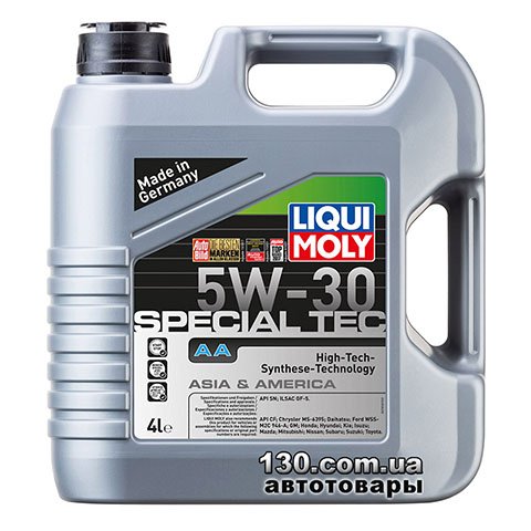 Synthetic motor oil Liqui Moly Special TEC AA 5W-30 — 4 l