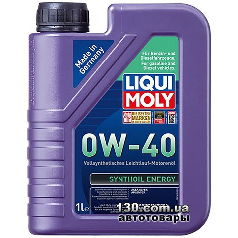 Моторне мастило синтетичне Liqui Moly Synthoil Energy 0W-40 — 1 л