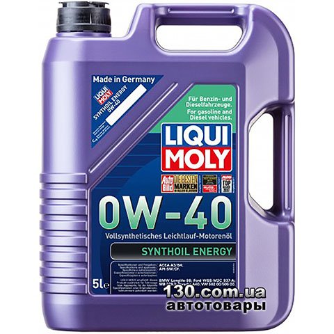 Liqui Moly Synthoil Energy 0W-40 — моторне мастило синтетичне — 5 л