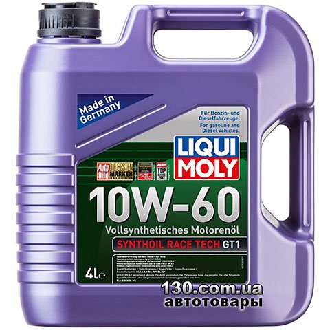 Synthetic motor oil Liqui Moly Synthoil Race Tech GT1 10W-60 — 4 l