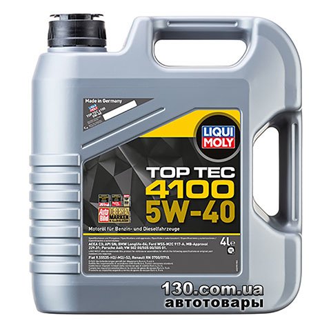 Synthetic motor oil Liqui Moly TOP TEC 4100 5W-40 — 4 l