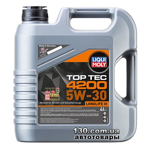 Liqui Moly TOP TEC 4200 5W-30 — synthetic motor oil — 4 l