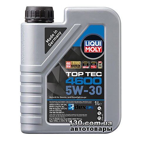 Liqui Moly TOP TEC 4600 5W-30 — synthetic motor oil — 1 l
