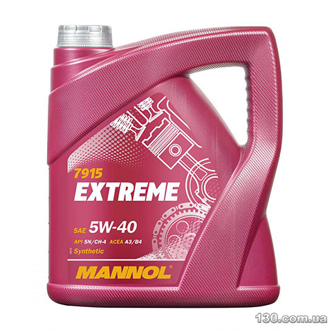 Mannol Extreme 5W-40 SN/CH-4 — synthetic motor oil — 4 l