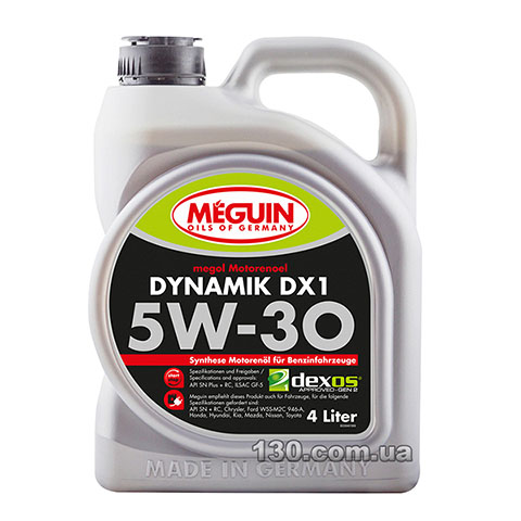 Meguin Dynamik DX1 SAE 5W-30 — моторне мастило синтетичне — 4 л