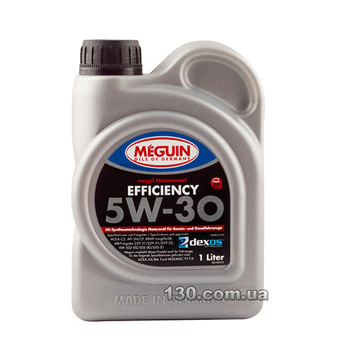 Моторное масло синтетическое Meguin Efficiency 5W-30 — 1 л