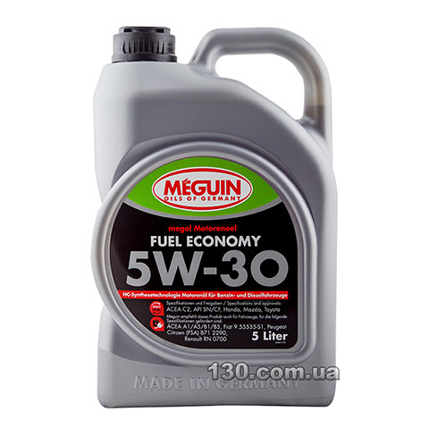 Моторное масло синтетическое Meguin Fuel Economy SAE 5W-30 — 5 л