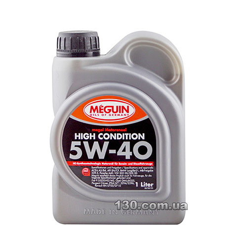 Моторное масло синтетическое Meguin High Condition SAE 5W-40 — 1 л