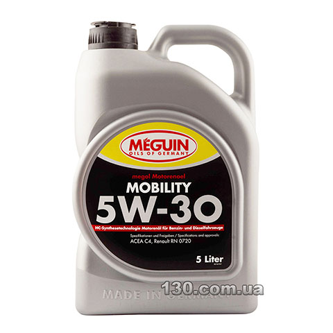 Meguin Mobility SAE 5W-30 — synthetic motor oil — 5 l