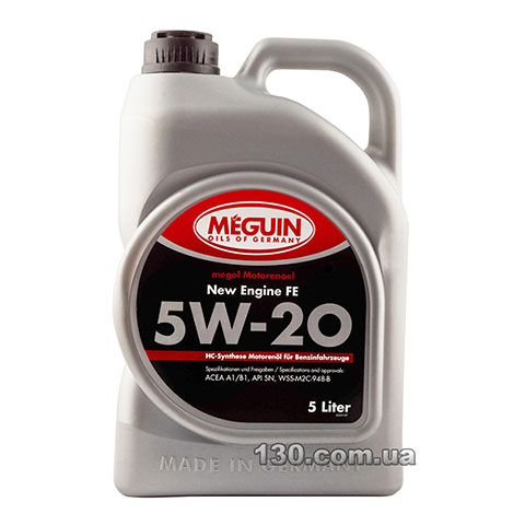 Моторное масло синтетическое Meguin New Engine FE SAE 5W-20 — 5 л