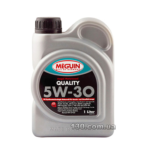 Моторное масло синтетическое Meguin Quality SAE 5W-30 — 1 л