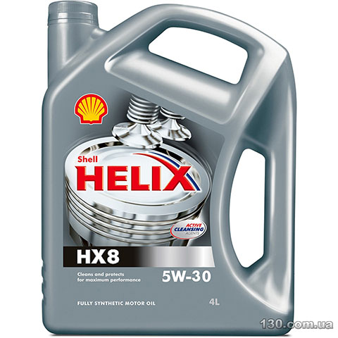 Моторное масло синтетическое Shell Helix HX8 5W-30 — 4 л