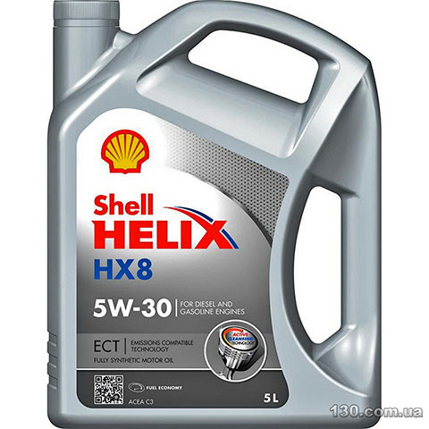 Моторное масло синтетическое Shell Helix HX8 ECT 5W-30 — 5 л