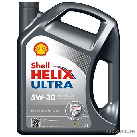 Моторное масло синтетическое Shell Helix Ultra 5W-30 — 4 л