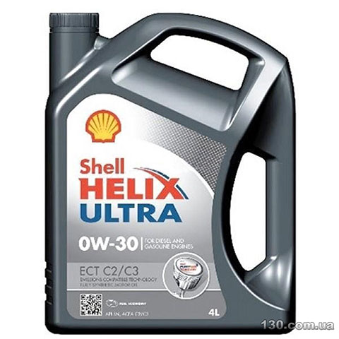 Shell Helix Ultra ECT C2/C3 0W-30 — моторное масло синтетическое — 4 л