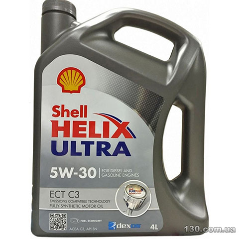 Моторное масло синтетическое Shell Helix Ultra ECT C3 5W-30 — 4 л